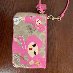 Coach Poppy Pink Limited Edition Wristlet